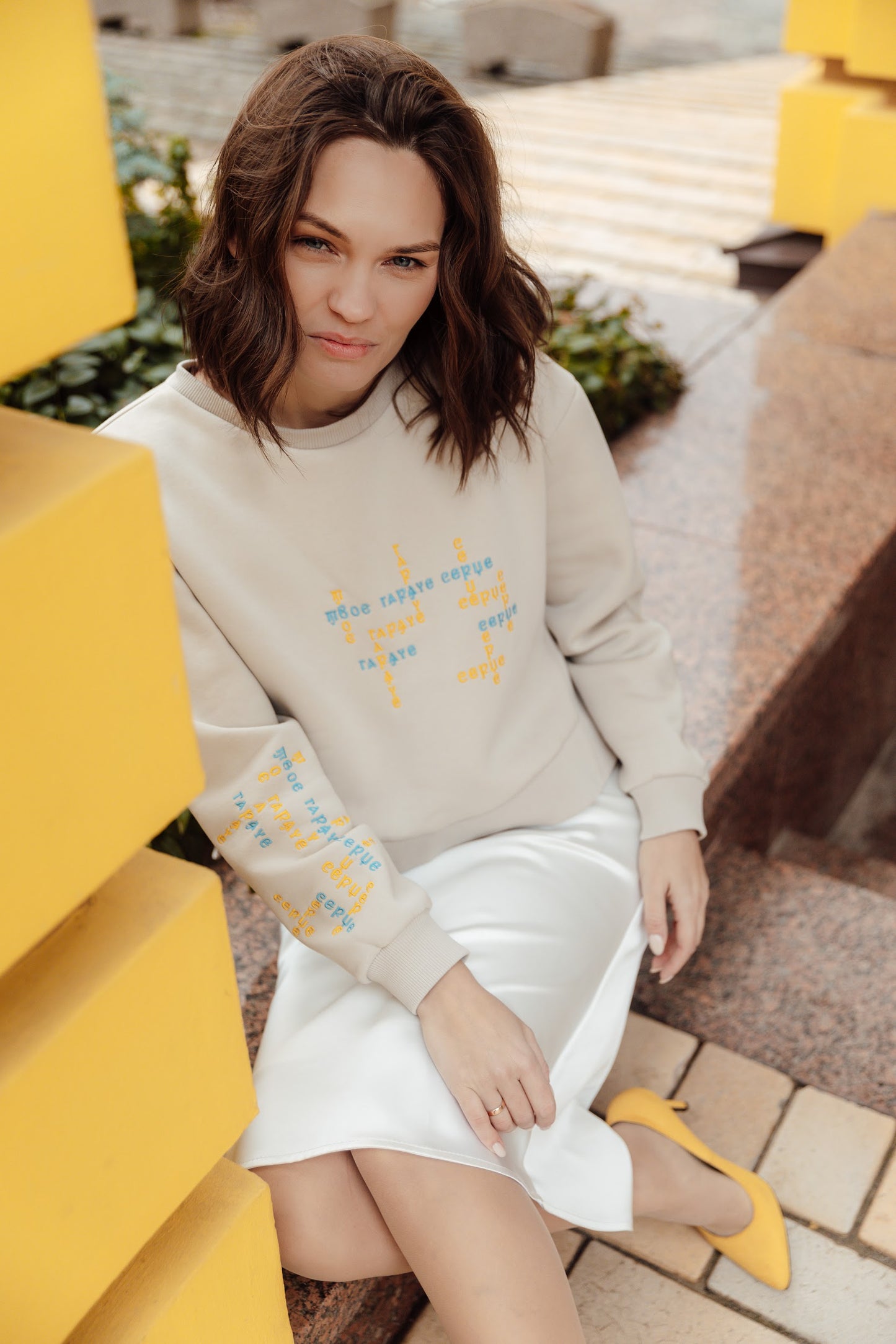 ТВОЄ ГАРЯЧЕ СЕРЦЕ кроп-світшот, таш