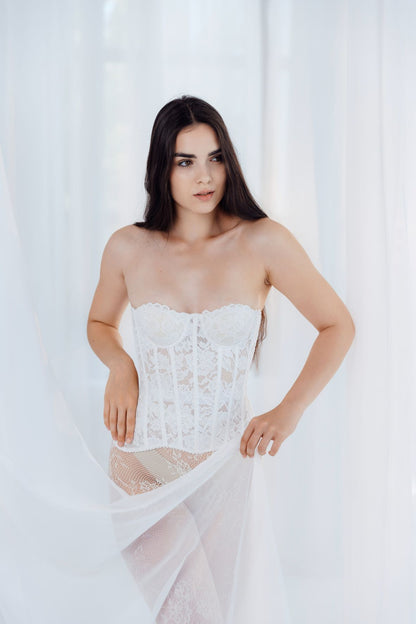 Lace Desire corset / білий