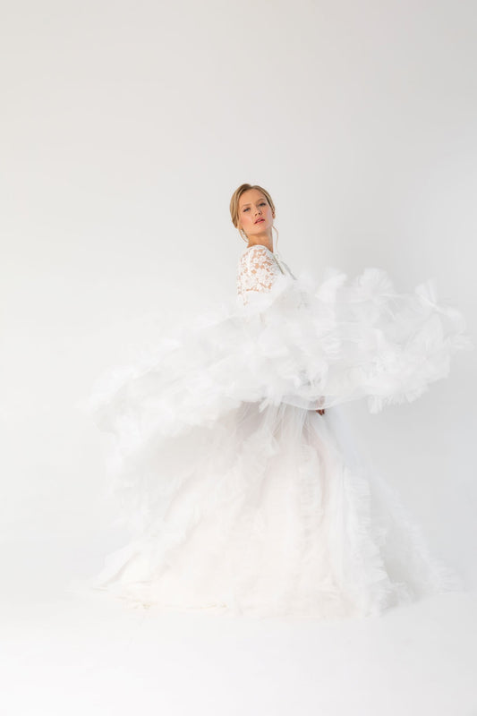 Янгольська легкість / мереживний топ та спідниця